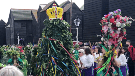 The Jack covered in foliage during the Hastings May Day procession