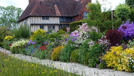 A border in the gardens at Great Dixter
