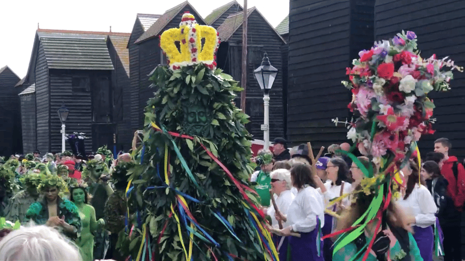 The Jack covered in foliage during the Hastings May Day procession